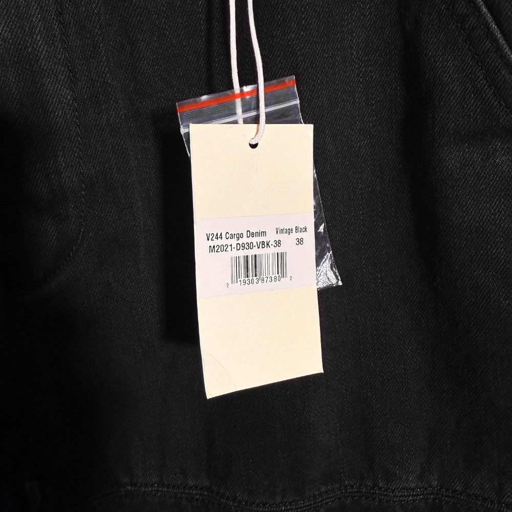 MNML - V244 Cargo Denim Jeans Vintage Black Size 38 - New with Tags - Picture 4 of 9